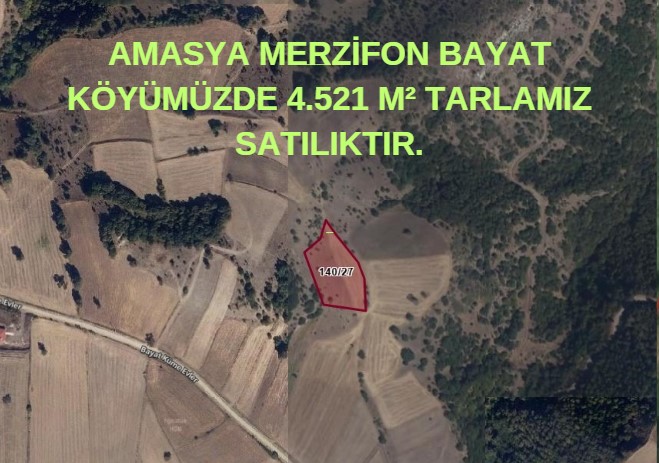 AMASYA MERZİFON BAYAT KÖYÜNDE 4.521 M² TARLAMIZ SATILIKTIR. - AMASYA MERZİFON fotoğraf 6